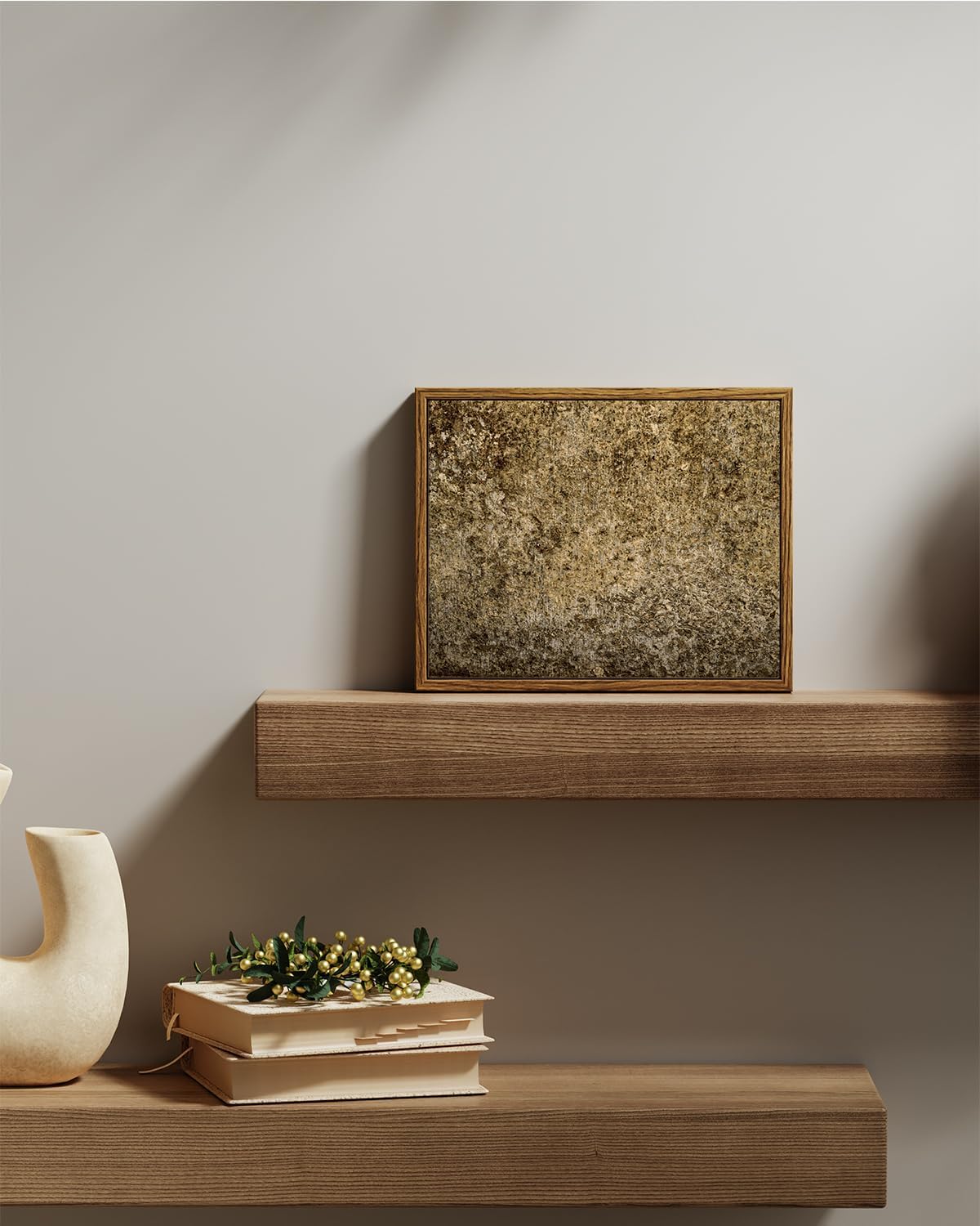 VIYYIEA Framed Canvas Wall Art Home Decor Abstract Textured Wall Prints Modern Bedroom Wall Decor Boho Art Room Décor Chic Wall Pictures Aesthetic Prints Artwork for Living Room Bathroom Decor 8x10in