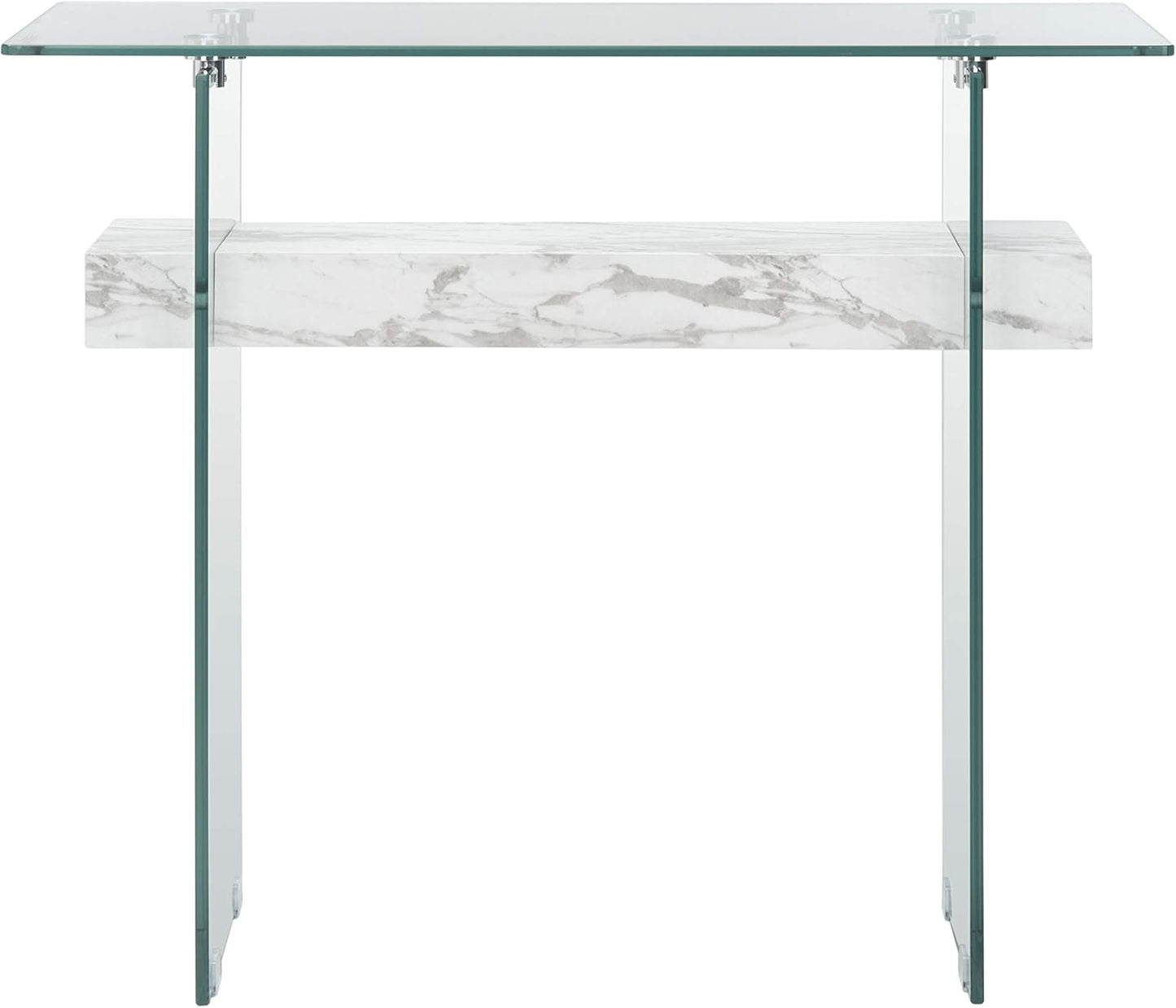 Safavieh Home Kayley Glass and White Marble Console Table (CNS7001E)