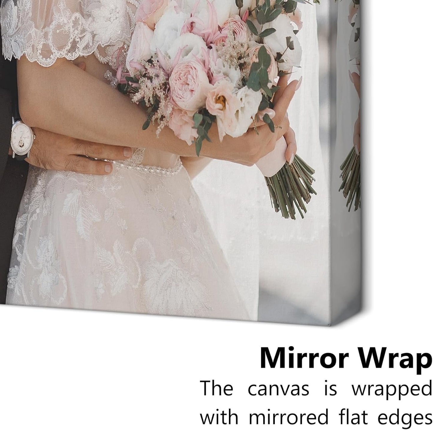 Personalized Custom Canvas Prints with Your Photos & Text, Customized Picture Print, Transform Own Images Into Framed Wall Art Digitally Printed Photo to Canvas, Keepsakes Gifts for Family 48x24’’