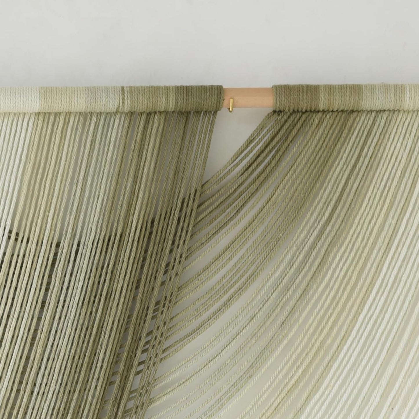 Macrame Wall Hanging Boho Wall Decor Tapestry Dip Dyed Ombre Moss Green Handmade Wall Art Woven Cotton Rope Backdrop with for Bedroom Living Room, 57" W x 39" L