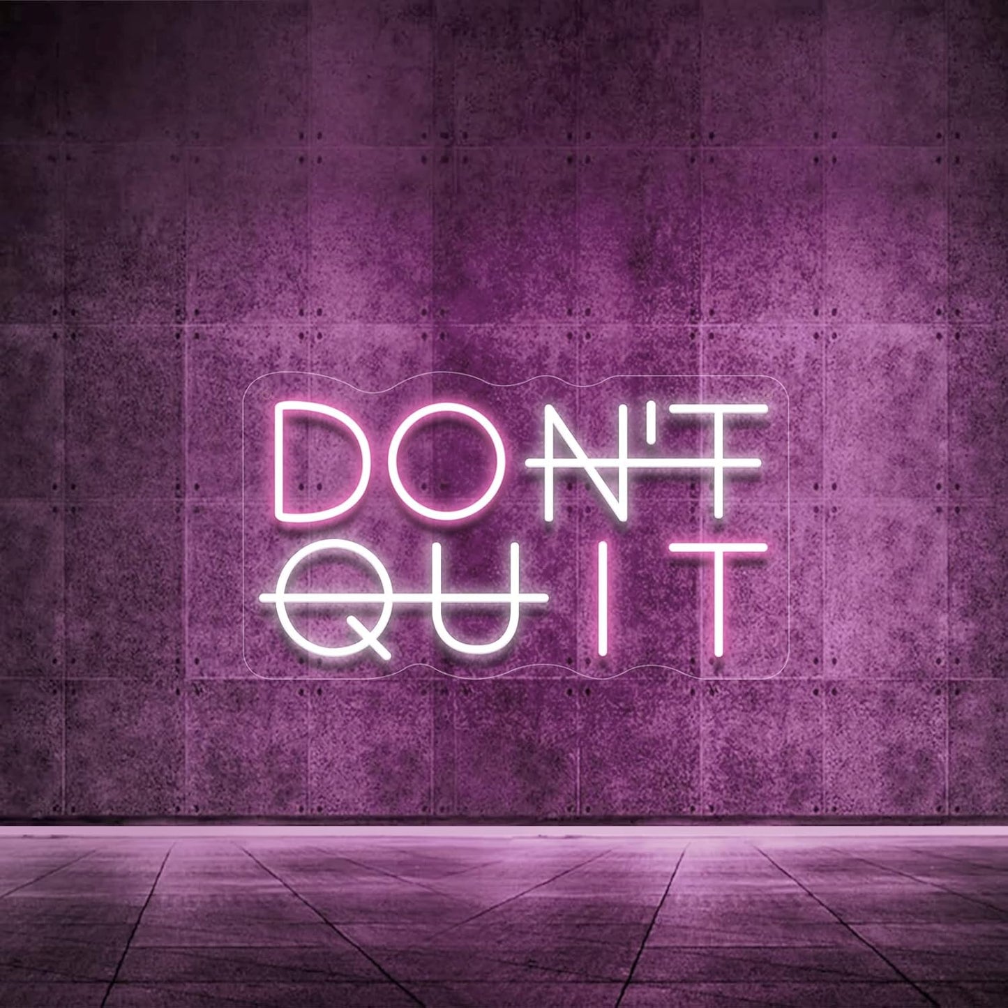 Don't Quit LED Neon Sign for Wall Decor, DO IT Neon Lights Party Decorations, USB Powered Switch Lighting Adjustable for Office, Gym, Man Cave, Gamer Room Decor
