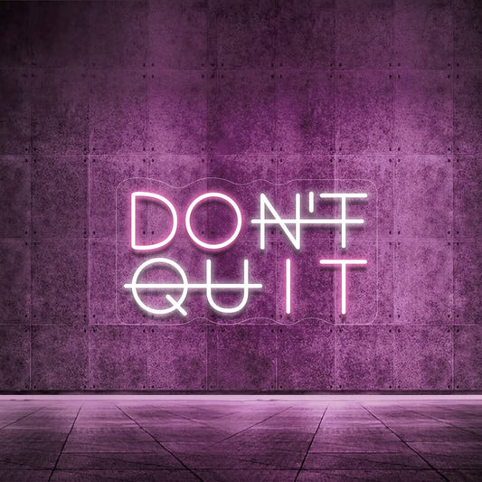 Don't Quit LED Neon Sign for Wall Decor, DO IT Neon Lights Party Decorations, USB Powered Switch Lighting Adjustable for Office, Gym, Man Cave, Gamer Room Decor