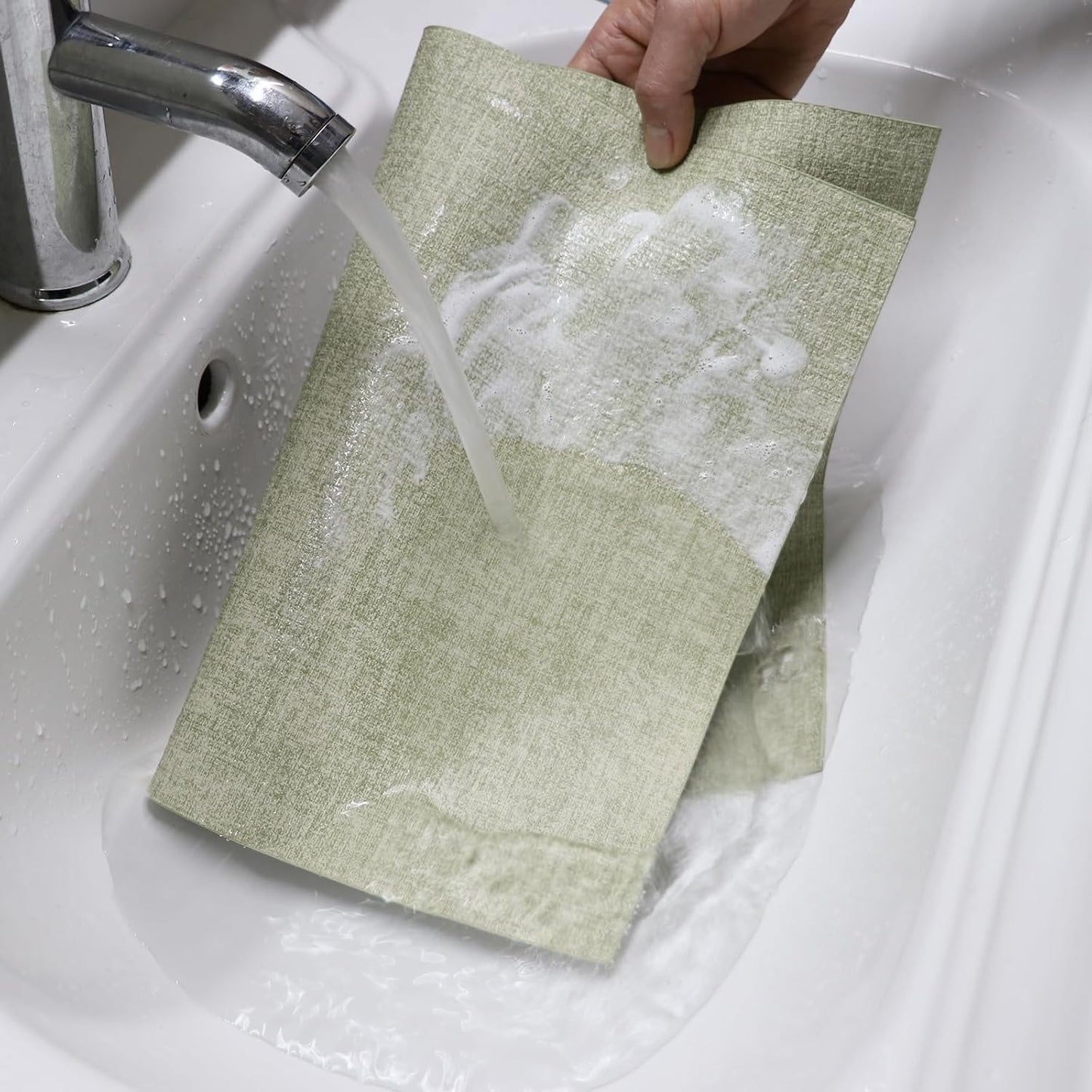 Placemats Set of 6 Washable Heat Resistant Place Mats PVC Woven Dining Table Mat Gray 6pcs