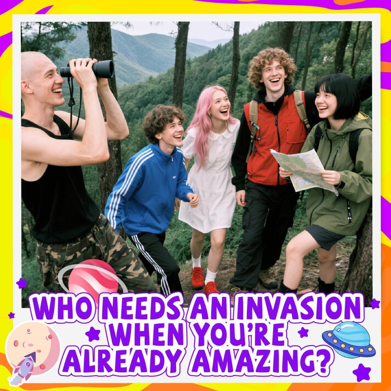 Cool Alien Decor Inspirational Gifts for Boys Girls Friends Positive Animal Crochet Alien for Daily Encouragement Self Affirmation Son Daughter UFO Geeky Decor