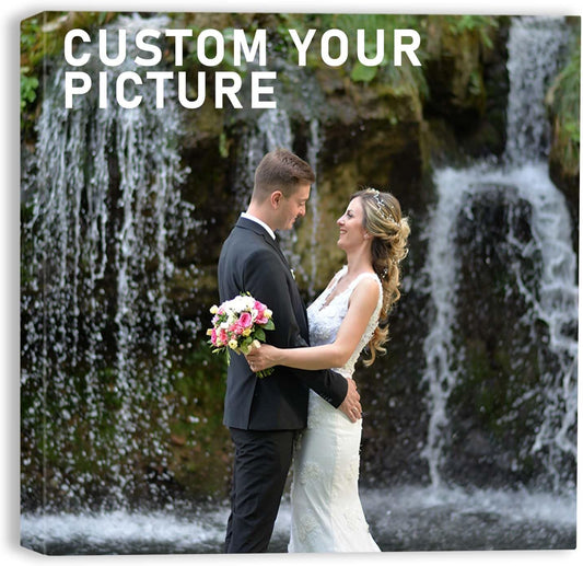 xzartdiy Custom Canvas Prints with Your Photos - Personalized Picture Print Customized Gifts for Family Home Office Wall Art Decor, Wrapped Canvas 8x8 inch