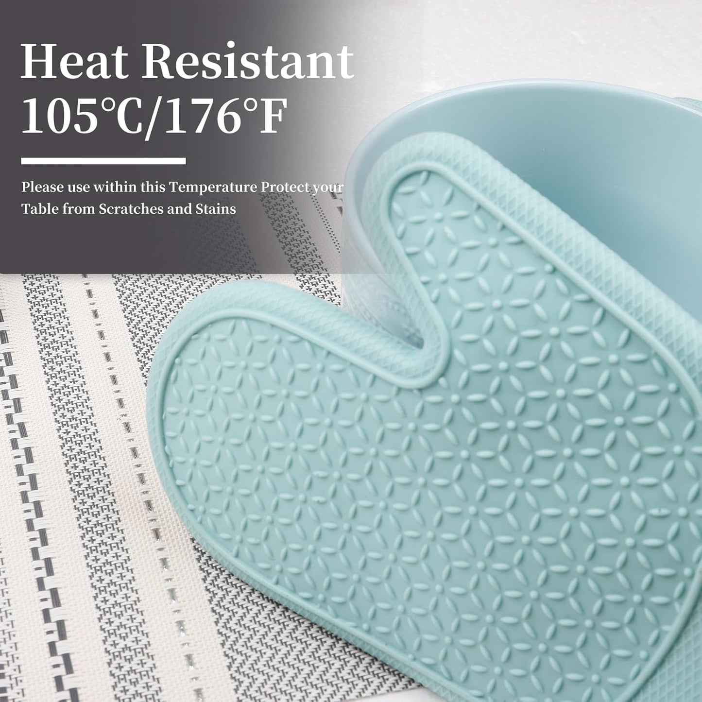 Vinyl Plastic Placemats Set of 6 Washable Heat Resistant Non-Slip Elegant Indoor Outdoor Kitchen Dining PVC Woven Table Place Mats (Dark Grey Striped Silver Wire)