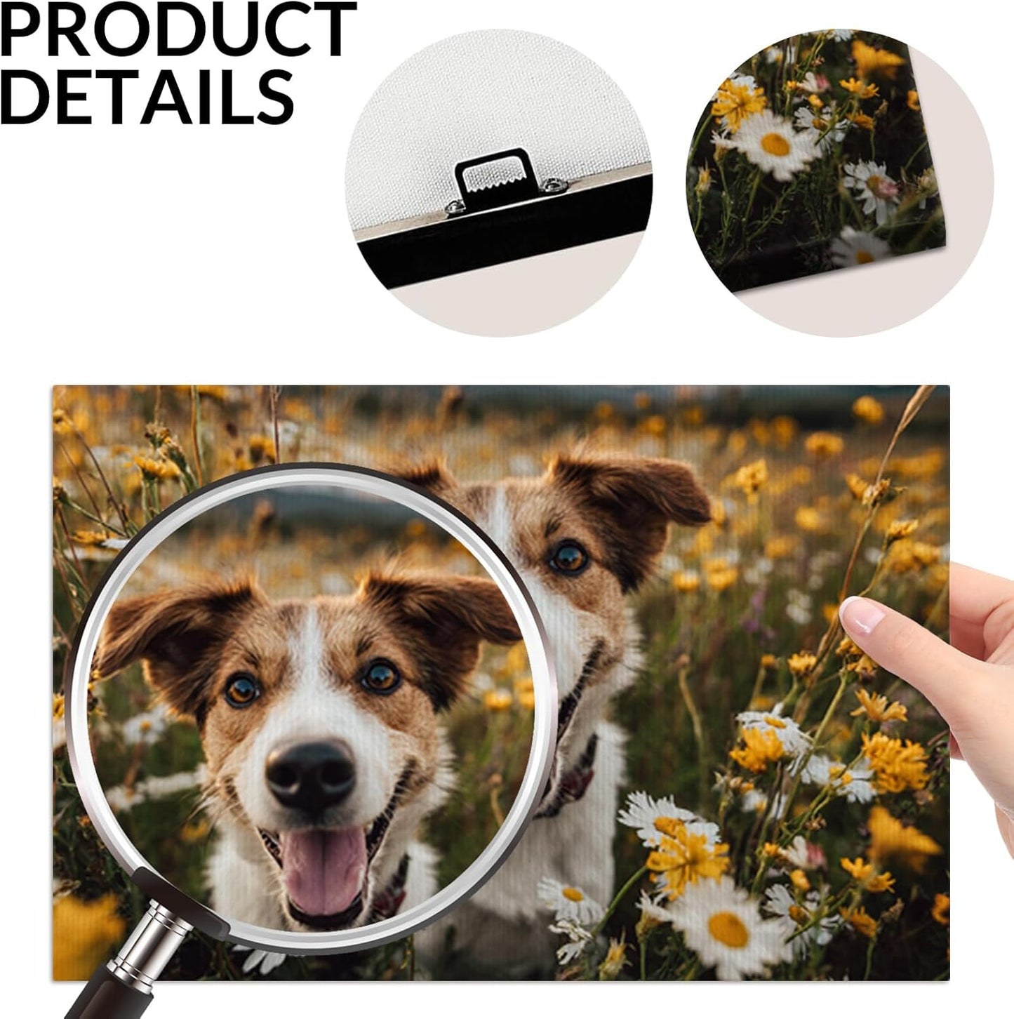 Personalized Picture Framed Canvas Prints, Custom Canvas Wall Art with Your Photos for Bedroom Wall Decor, Painting Canvas for Home Decor, Gifts Poster Keepsakes for Women Her Him