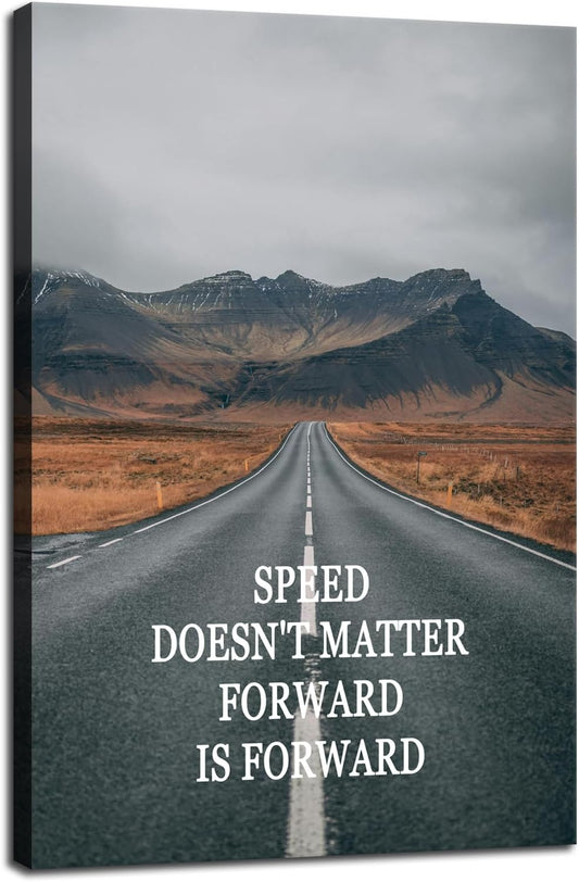 Motivational Wall Art About Perseverance Inspirational Wall Decor Printed Canvas Poster Modern Artwork for Office Bedroom Living Room Gym Framed Ready to Hang [12" W X 18" H]