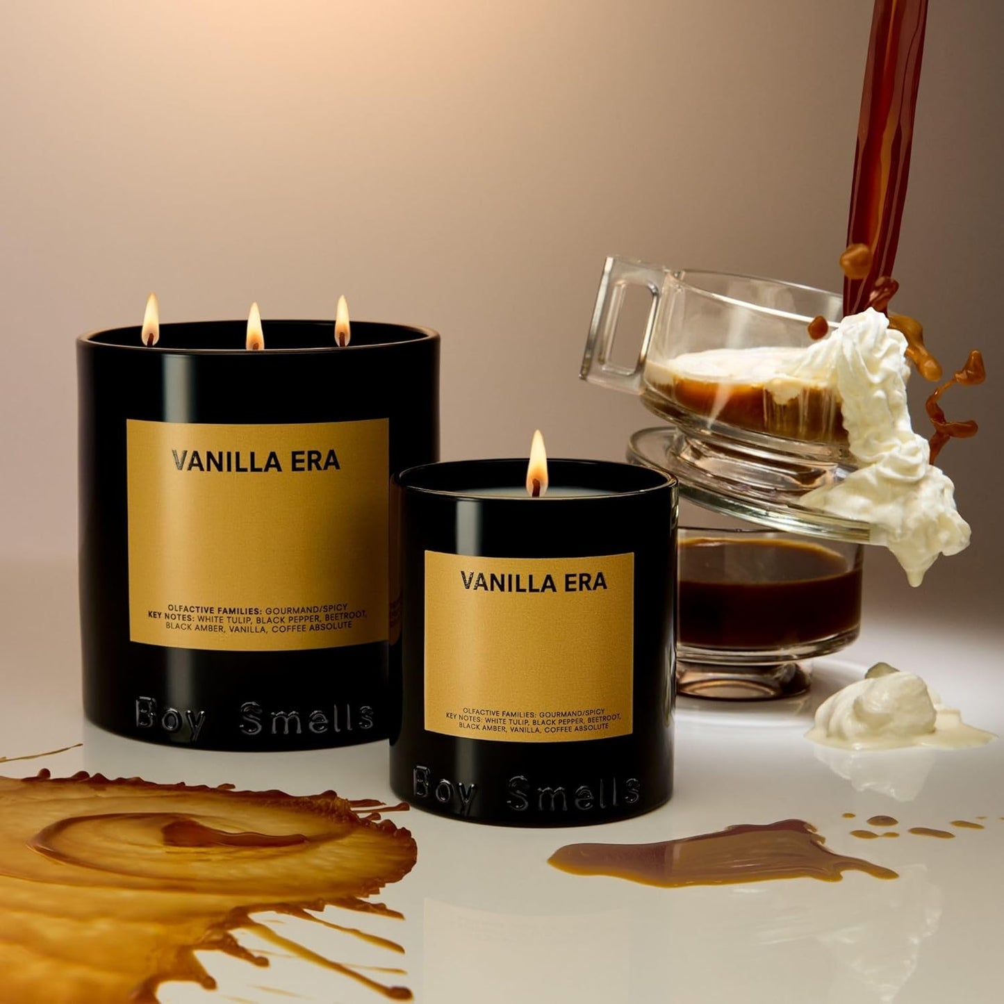 Boy Smells - Vanilla Era Scented Candles for Men and Women - 8.5 oz - Soy, Coconut Wax Candle Blend - Aromatic Candles for Home with Black Amber, Coffee, Incense - 50-Hour Burn - Cotton Wick