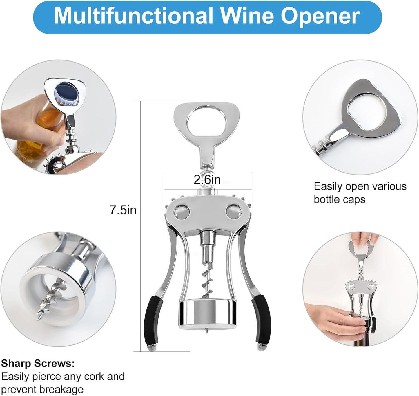 Ice Buckets for Parties,Ice Bucket Bowls of 2pcs with Scoops(2pcs)&Metal Wine Bottle Opener,5.5L Large Clear Acrylic Ice Champagne Buckets Tub for Parties,Mimosa Bar Supplies,Beer,Beverage&Drinks