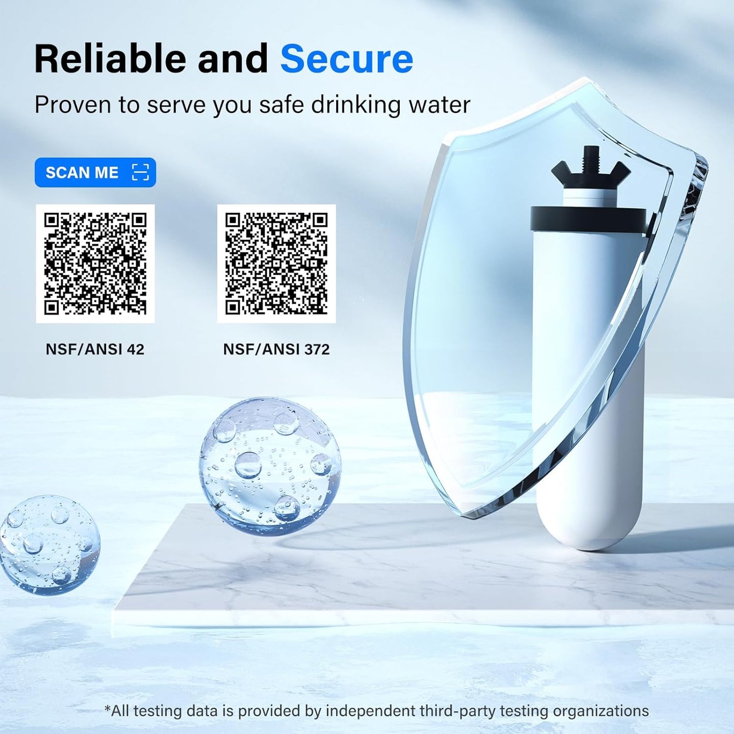 Purewell PF-4 Ceramic 3-Stage Purification Elements, Washable & Reusable, NSF/ANSI 42&372 Certified, Replacement for ProOne®, Berkey®, Purewell® Filters and Water Filter Systems (2 Pack, K Series)