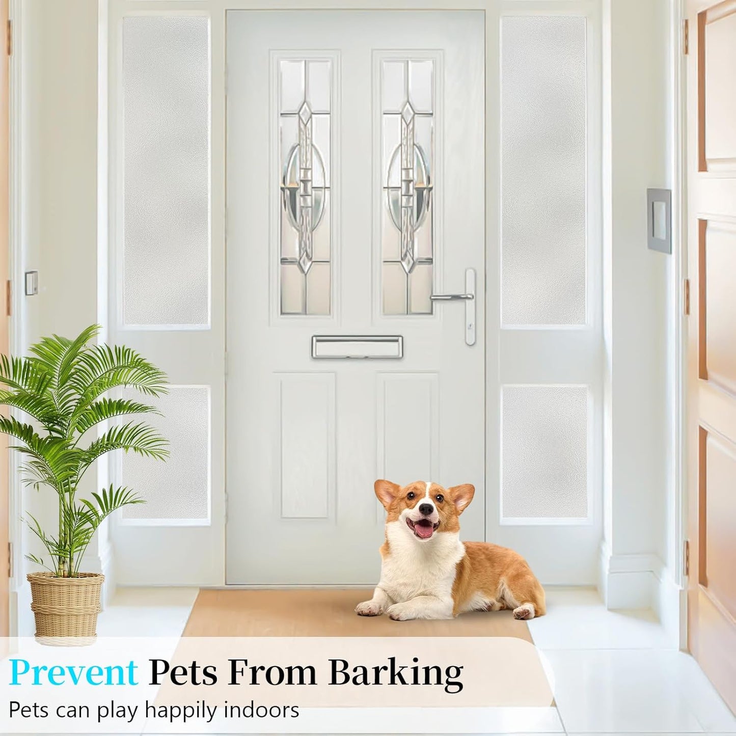 Niviy Frosted Glass Window Privacy Film with Free Installation Tools 23.6 x 157.4 Inch Static Cling Bathroom Window Frosting Film Day and Night Privacy Windows Cling Home Glass Door Cover