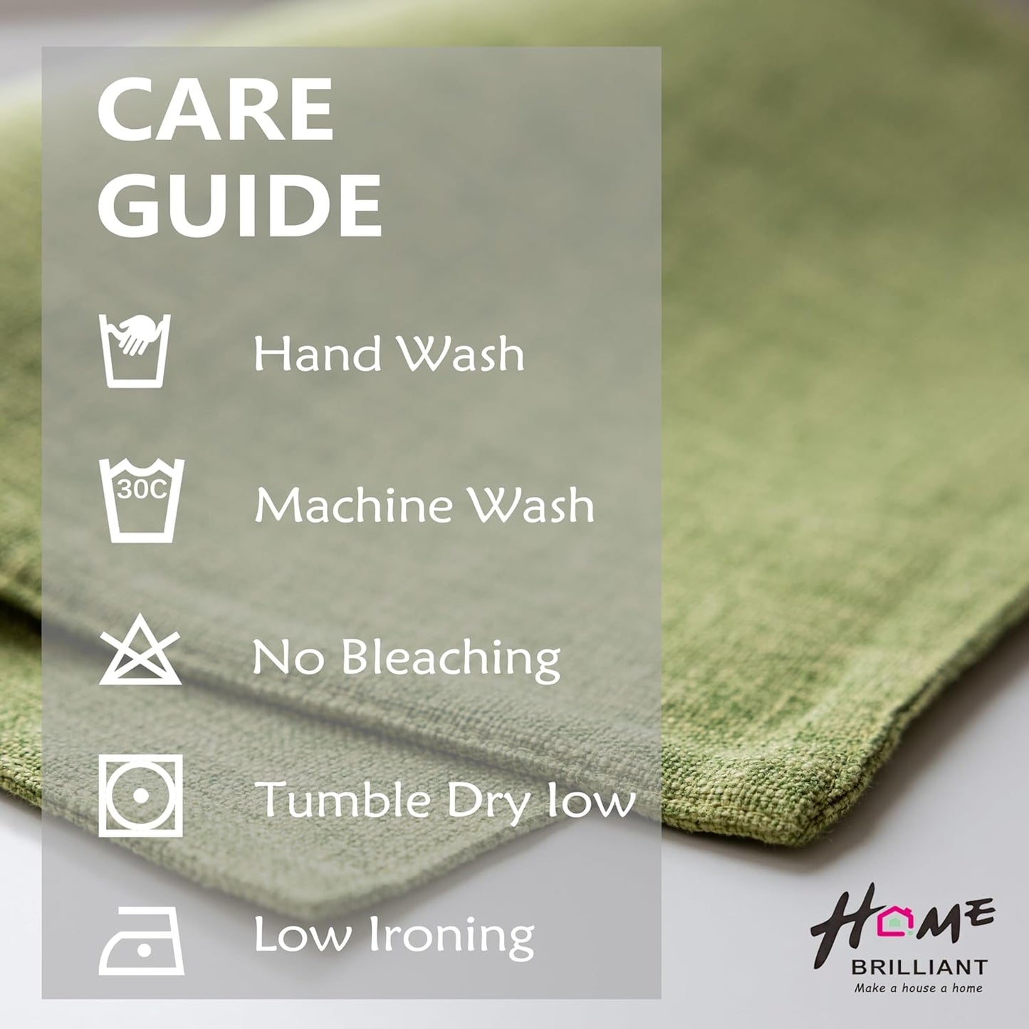 Home Brilliant Green Placemats Set of 8 Washable Place Mats Linen Placemats Heat Resistant Table Mats for Wooden Table Indoor Outdoor Decor, Lime Green