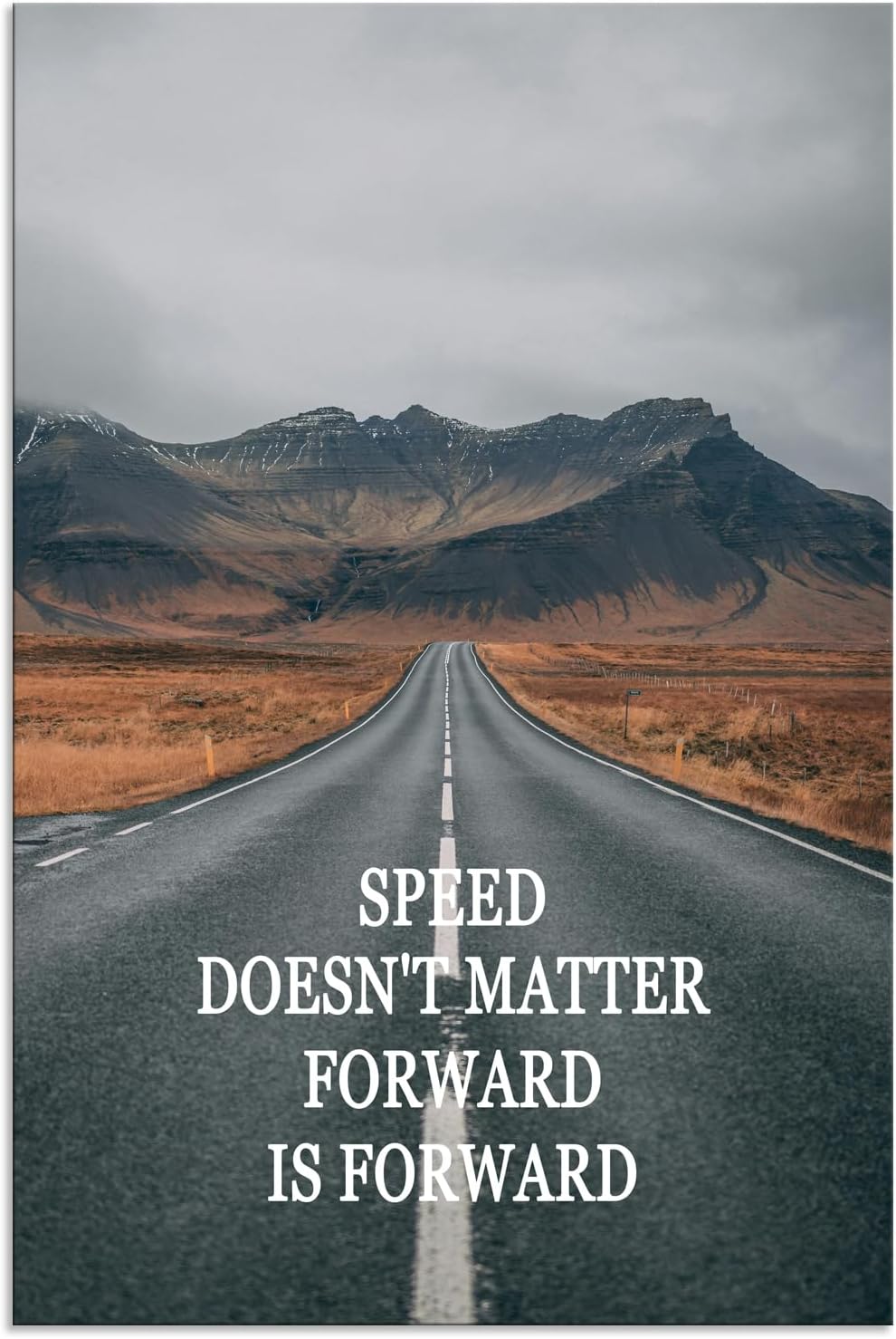 Motivational Wall Art About Perseverance Inspirational Wall Decor Printed Canvas Poster Modern Artwork for Office Bedroom Living Room Gym Framed Ready to Hang [12" W X 18" H]