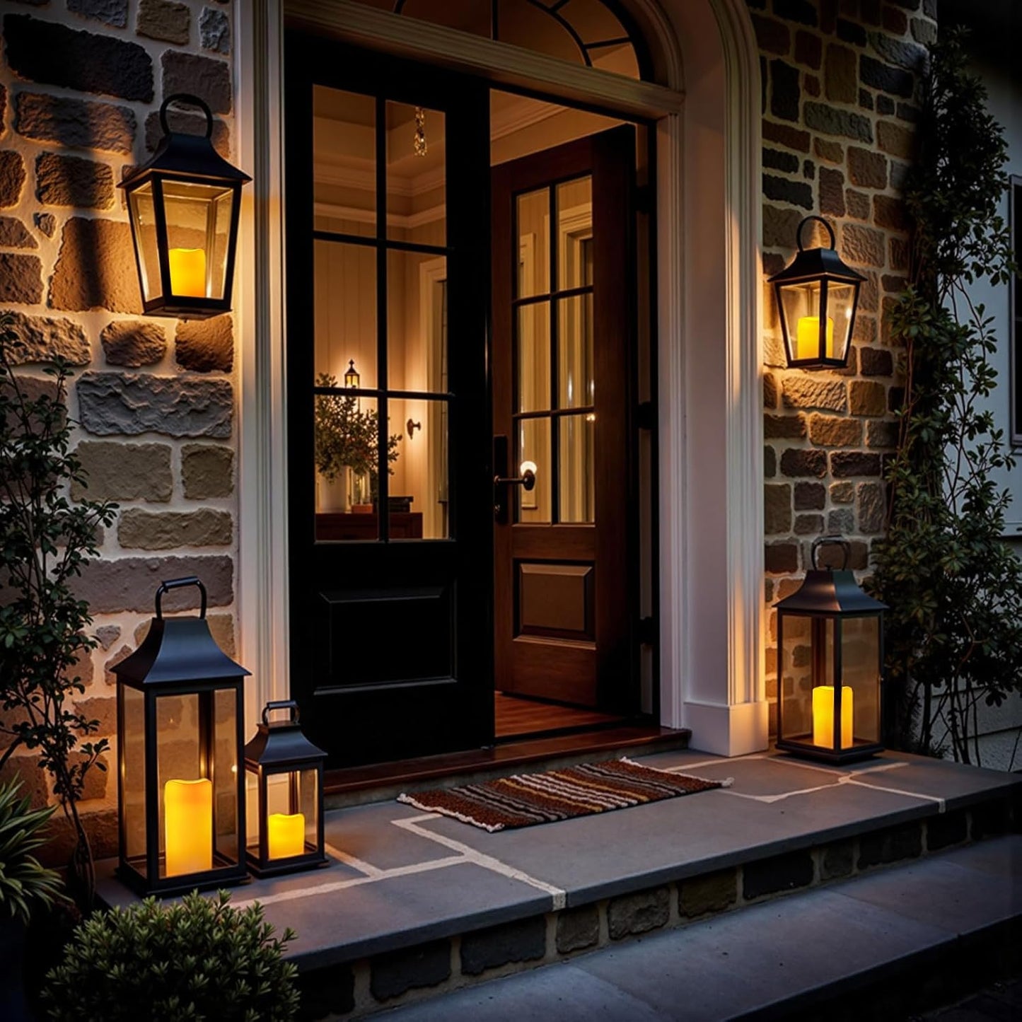 Amagic Waterproof Outdoor Flameless Candles with Timer, Battery Operated Candles with Remote Control, Electric LED Pillar Candle for Outside Patio, Garden, Wedding Decor, D3 x H4 5" 6", Set of 9