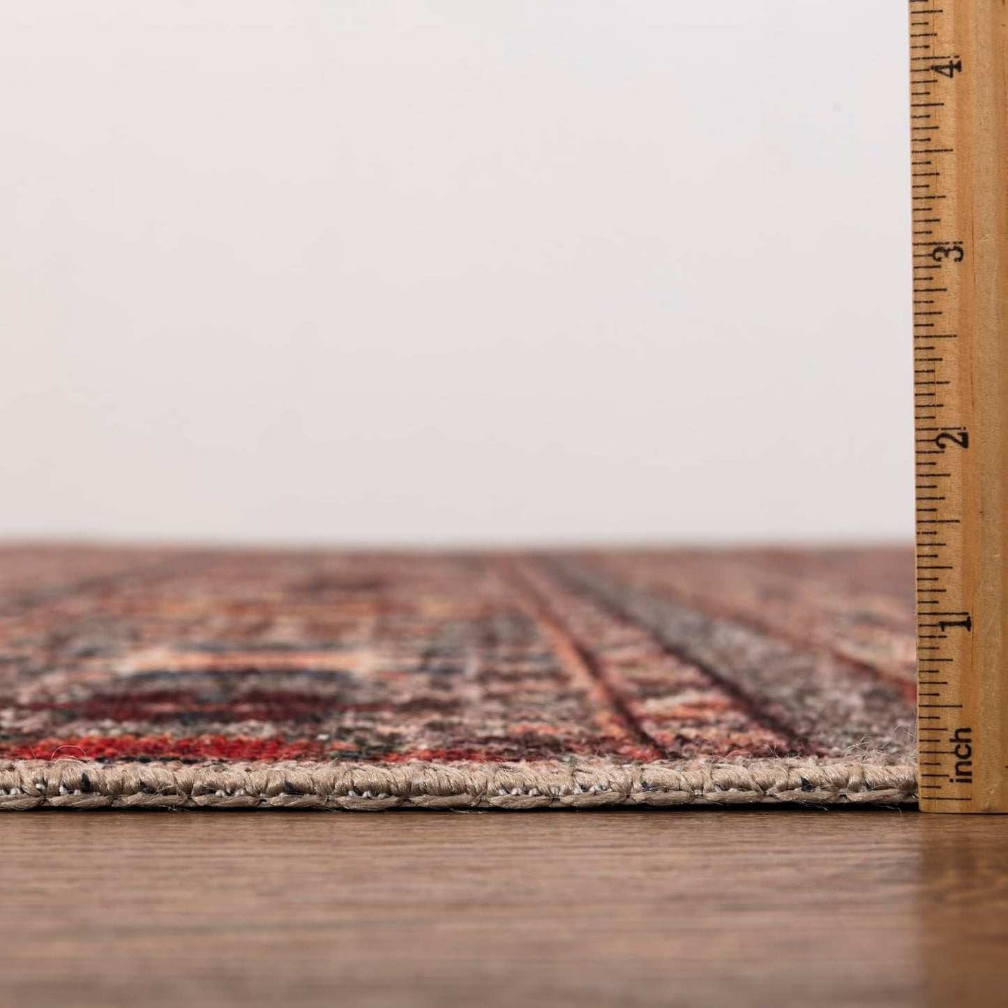 Keen Home Design 6x9 Rug - Machine Washable Area Rug with Non-Slip Backing, Ideal for Living Room, Dining Room, Bedroom - Vintage, Easy Clean, Durable, Low Pile Rug - (6' x 9')