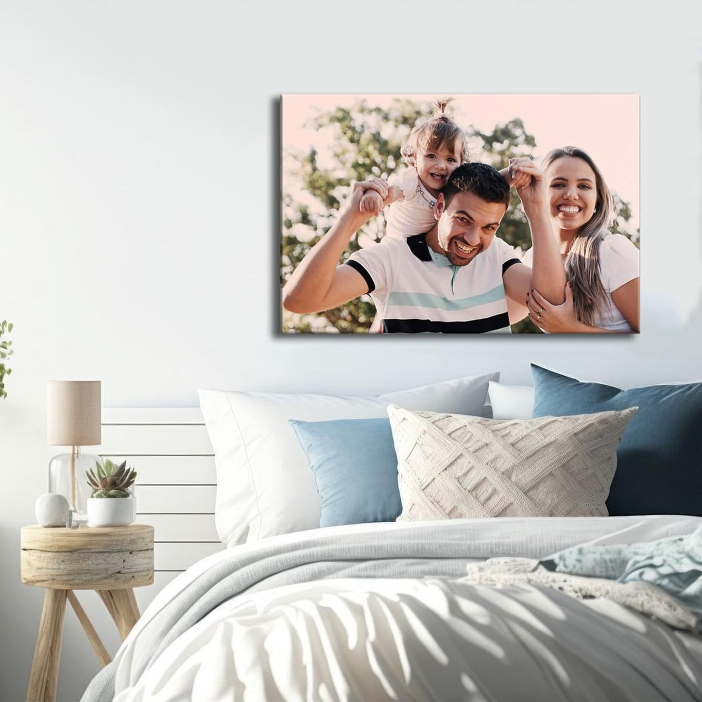 Laoife Custom Canvas Prints with Your Photos 32"x24", Canvas Photo Prints Custom, Personalized Canvas Wall Art for Office Home Bedroom Living Room Wall Decor, Gift for Father's Day Birthday Wedding