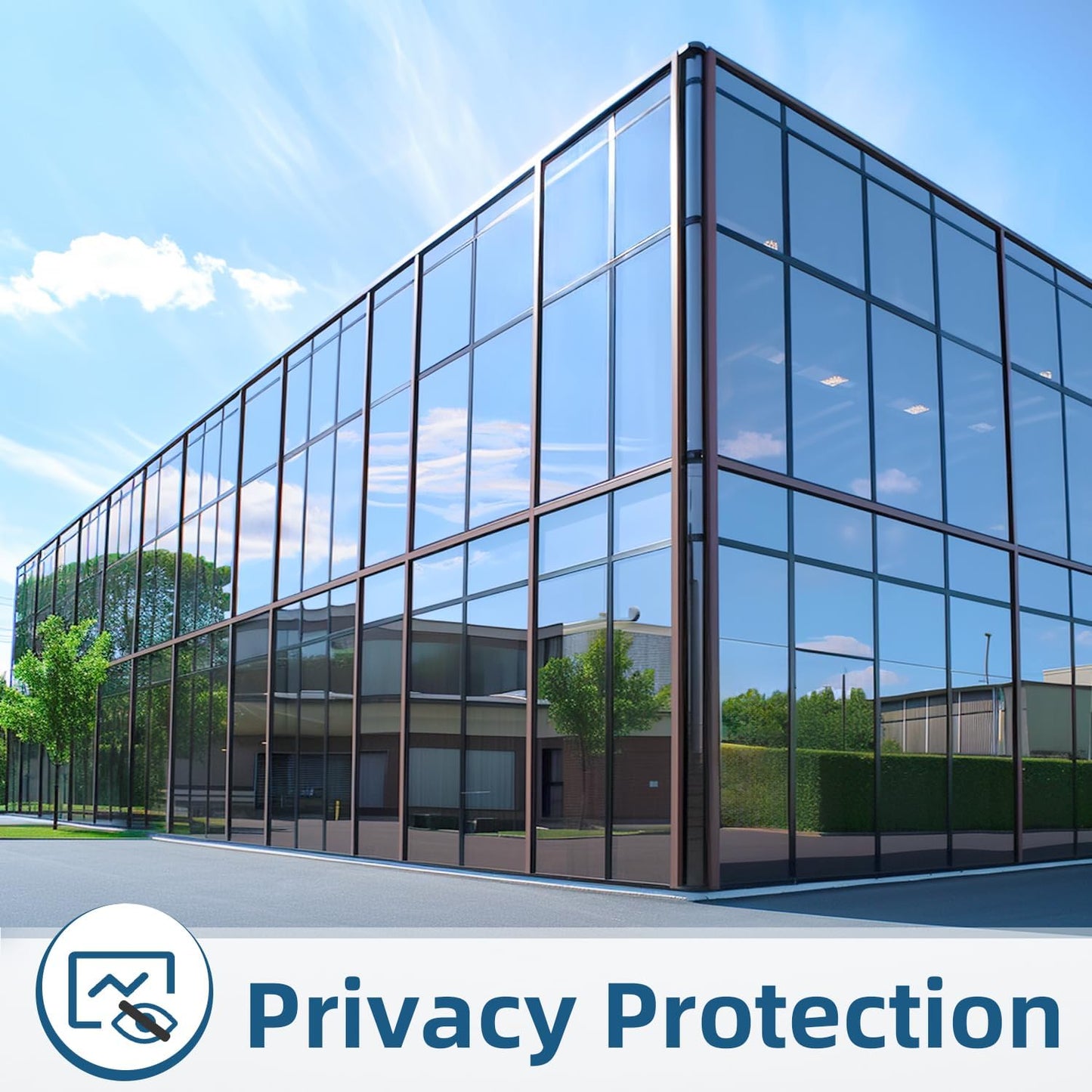 DUOFIRE One Way Window Film Privacy See Out Not in Heat Blocker Window Tint Reflective Mirror Windows Tinting Film for Home Static Cling Anti-UV Sun Blocking Windows Covering（Black, 35.4x78.7in）