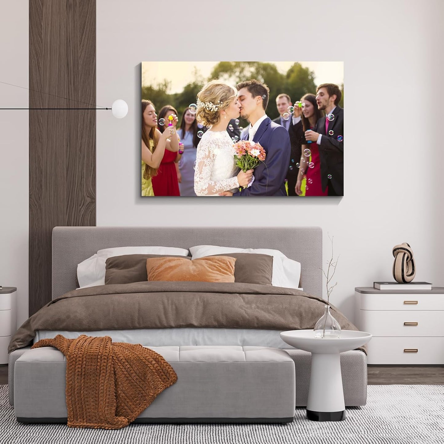 Wewejia Custom Canvas Prints with Your Photos 36x24inch, Upload Your Wedding Picture/Photo - Custom Personalized Canvas Photo Gifts Couples Family Baby Pets Home Decor Easy to hang