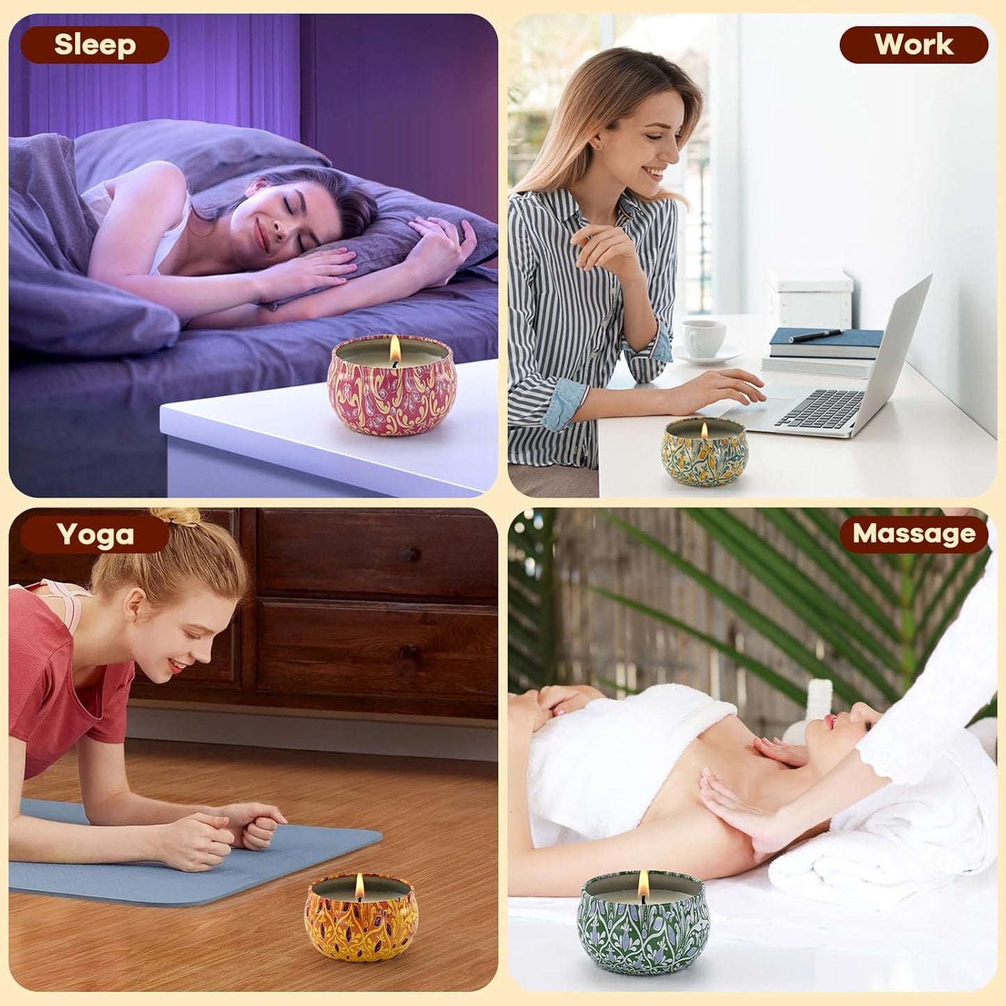 Scented Candle Set, 12 Pack Candles Gift for Home Scented, Aromatherapy Candle Gift, 2.5 oz Long Lasting Soy Candles for Men, Women, Friends Birthday, Mother's Day, Valentine Bath SPA