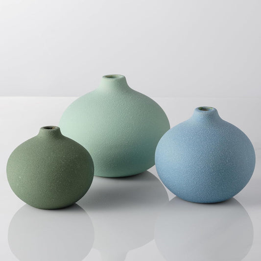 Ceramic Vase Set of 3, Mini Flower Vase for Home Decor, Modern Vase, Small Flower Vases for Dining Table Centerpieces,Living Room,Shelf,Mantel and Entryway Display
