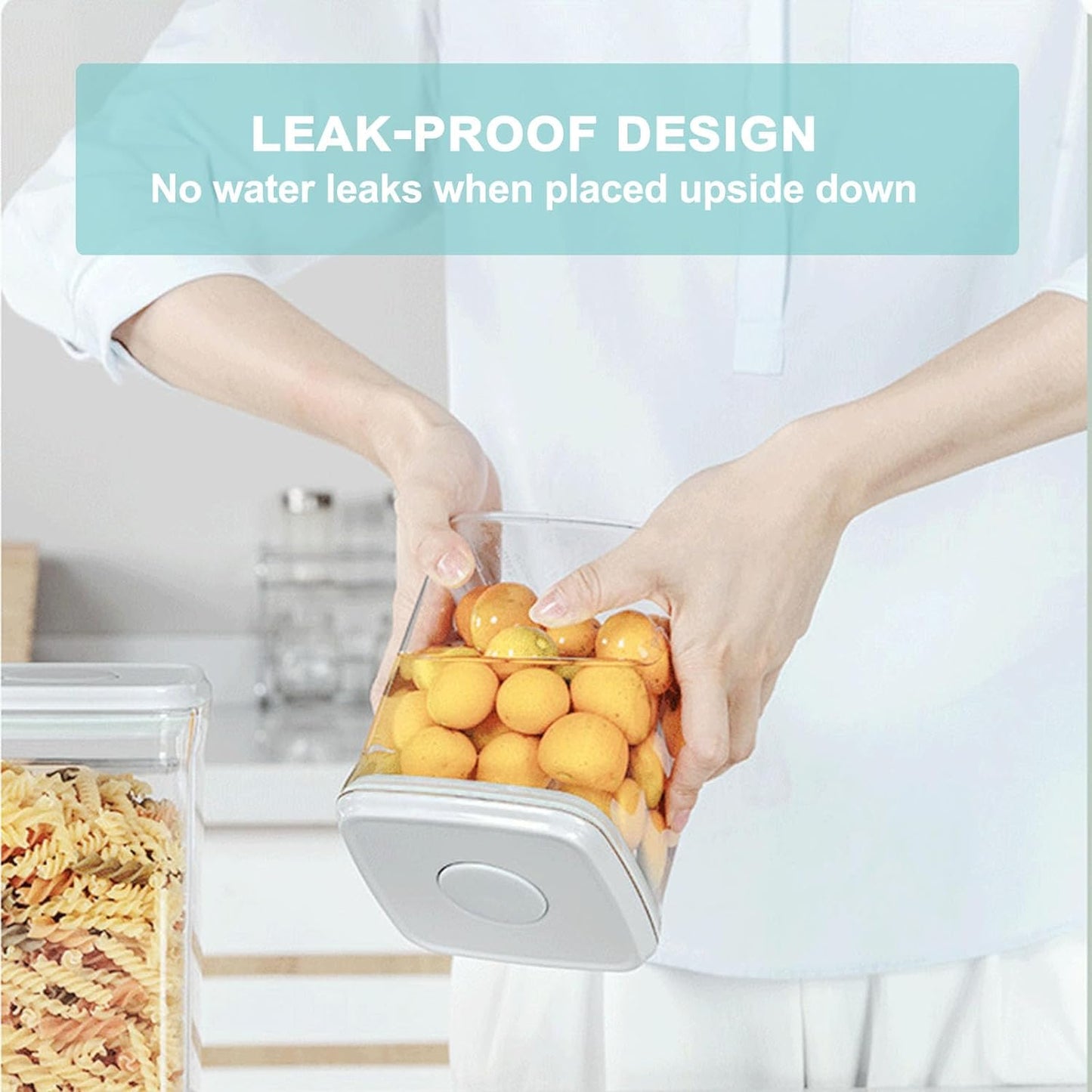 Pop Containers with Lids - Stackable Airtight Food Storage, Kitchen Pantry Storage Containers for Snacks Candy Salt Herbs Spices BPA-Free (500ML+1200ML+1800ML)