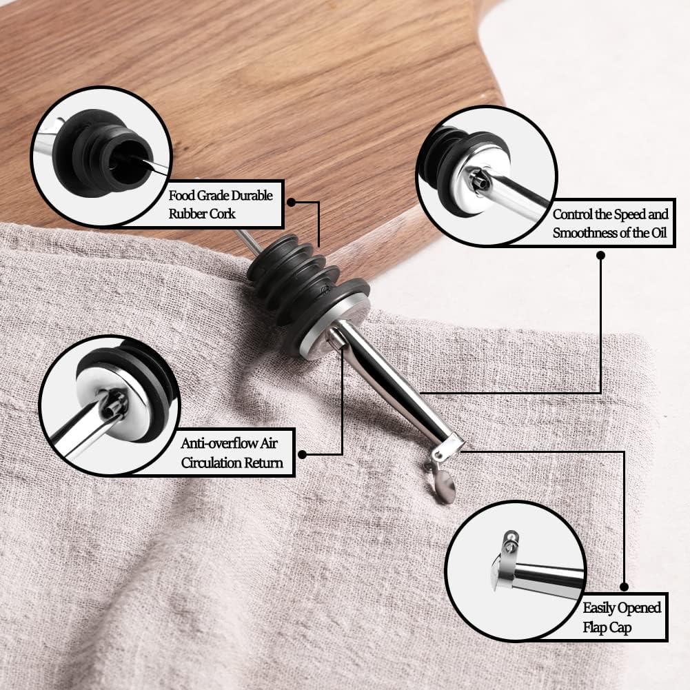 Sweejar Ceramic Olive Oil Dispenser Bottle, 20 Oz Relief Opaque Oil Cruet Protects Oil To Reduce Oxidation, Storage Oil, Vinegar, Soy Sauce, Coffee Syrup, Liquids, Set of 1 (Gradient Green)