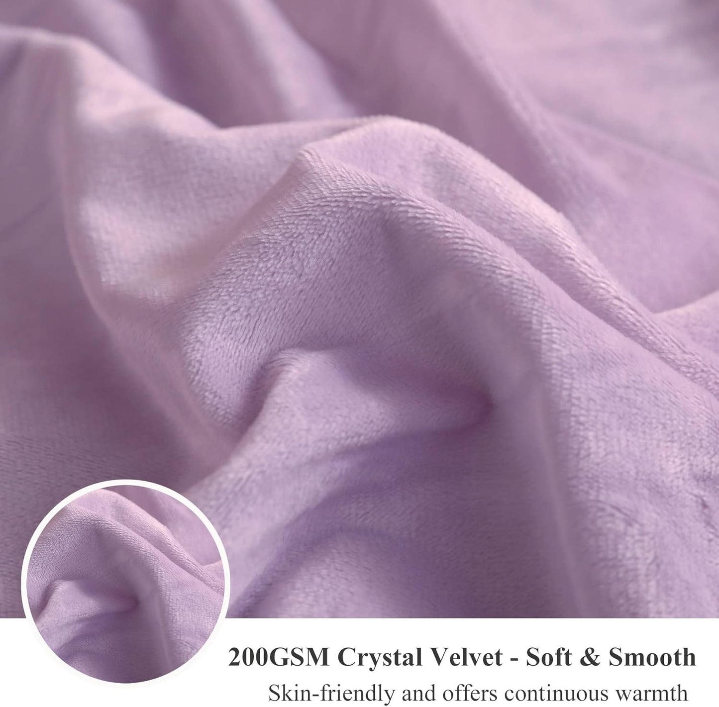 XeGe Luxury Faux Fur Throw, Light Purple Soft 50x60 Fluffy Blanket, Shaggy Plush Decorative Couch Throw, Cute Furry Fuzzy Office Lap Blanket for Bedroom Living Room Lavender