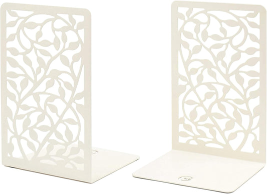 CNK Infinite Leaves Bookends - Metal Set of 2 for Heavy Books, Home Office & Decorative Book Stoppers
