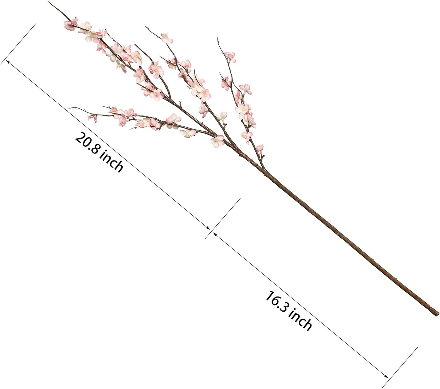 4Pcs Cherry Blossom Branches Artificial Flowers for Spring Summer Indoor Decoration,Faux Long Stem Artificial Flowers for Wedding Home Office Bedroom Party Table Centerpieces Decor (Pink)