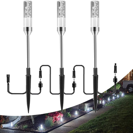 B-right 3PCS Extension Lights for Path Lights, Extendable Waterproof 0.8W 95 Lumens per Light Cool White 6000K (No Adapter)
