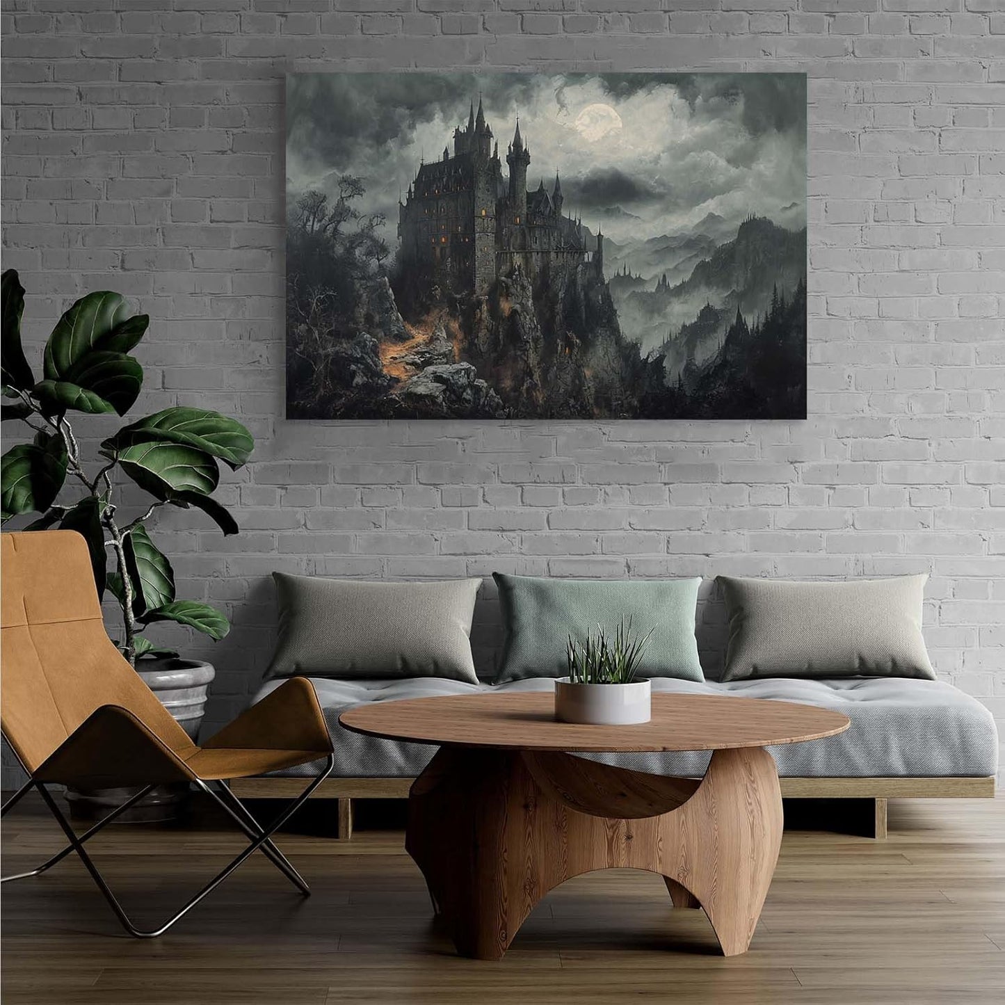 JFHCQJPK Vintage Castle Poster Dark Academy Victorian Gothic Castle Wall Art Poster Moody Mystical Art Print Suitable for Home Living Room Bedroom24x36in Frameless