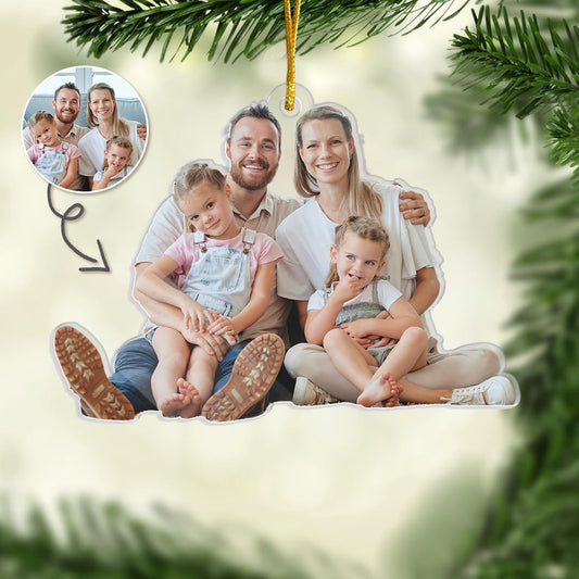 Pawfect House Personalized Photo Ornament, Custom Christmas Ornaments, 2D Acrylic with Ribbon, 3.7IN, 4.5IN or 5.5IN, Box Included, Custom Photo Gifts