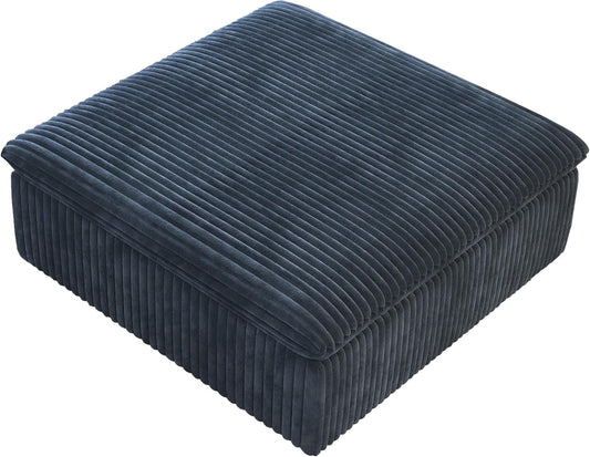 Modern Down Filled Sigle Middle Seat, Cloud Modular Sectional Sofa, Contemporary American Wide Deep Seat Couches for Living Room Apartment and Bedroom,No Assembly Required,Blue