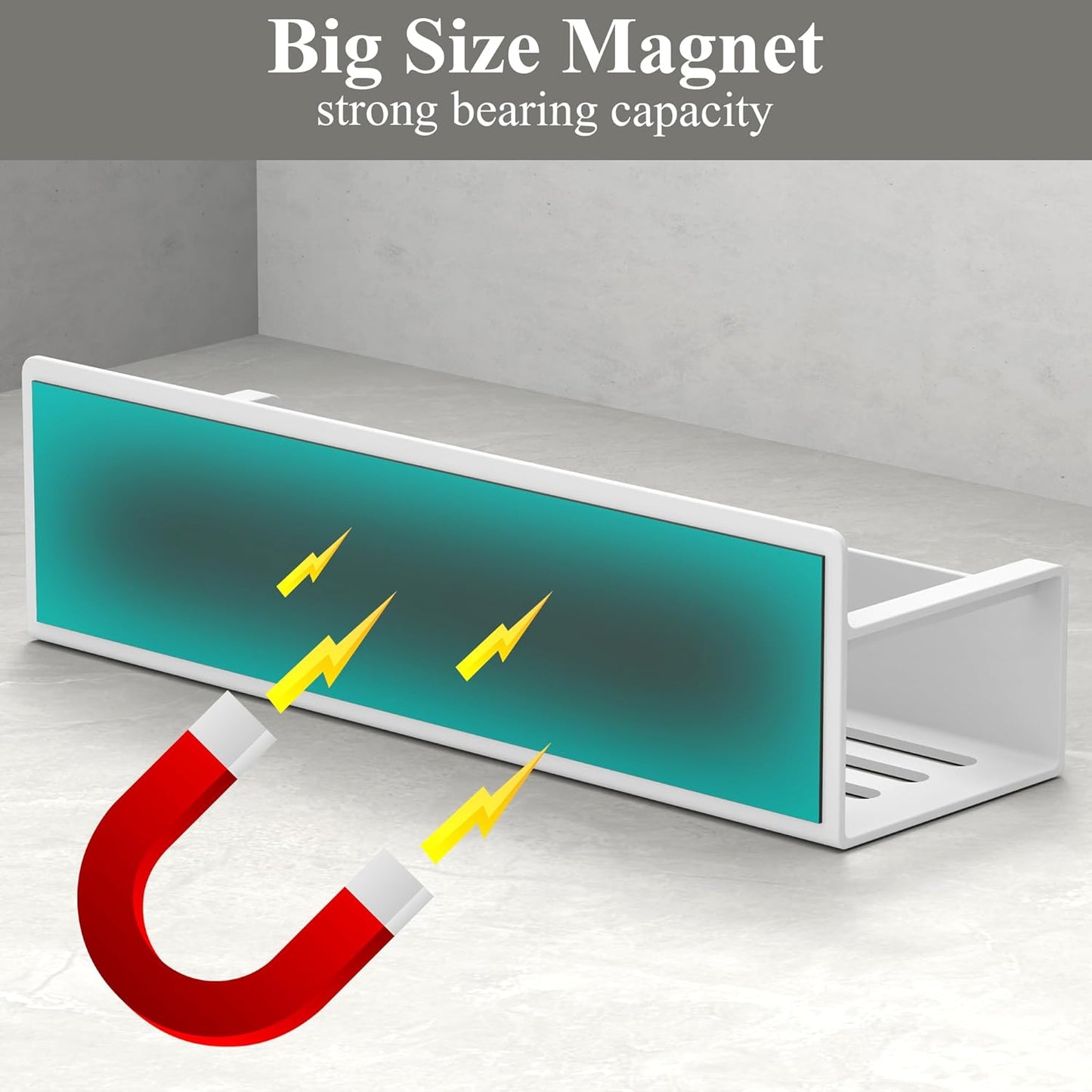 4 Pack Magnetic Spice Rack Organizer for Refrigerator and Oven, White Fridge Organizers and Storage for Kitchen