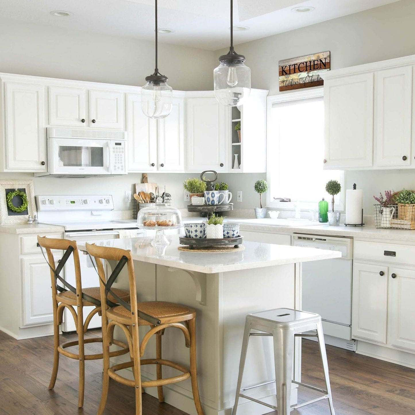 Farmhouse Bedroom Wall Art, Together is Our Favorite Place to Be,Rustic Wood Wall Hanging Quotes Master Bedroom Signs Family Plaque Home Decor for Wedding Decorations (Together) 6x18 Inch