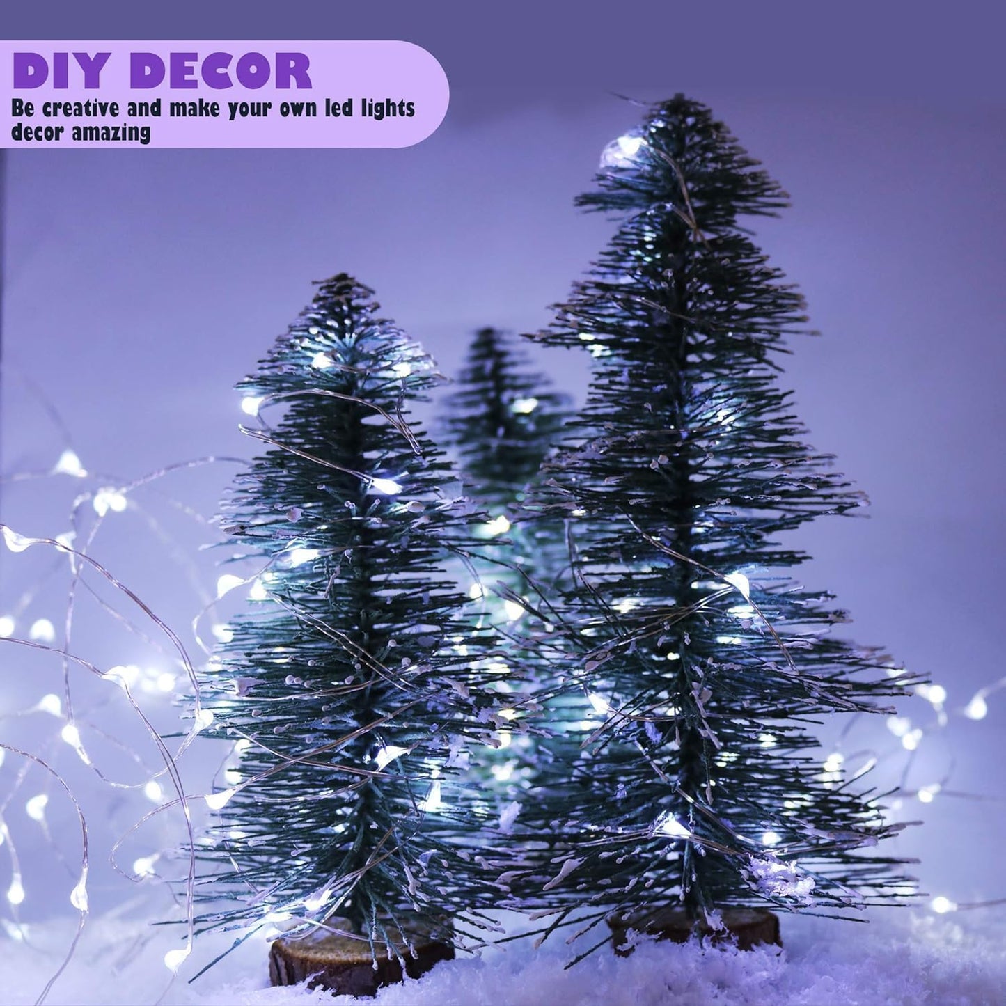 OakHaomie 6 Pack 10ft(3m) LED Starry String Lights 30 Micro LEDs on Silvery Copper Wire,2pcs CR2032 Batteries Required and Included, for DIY Wedding Centerpiece Table Decorations (Cool White)