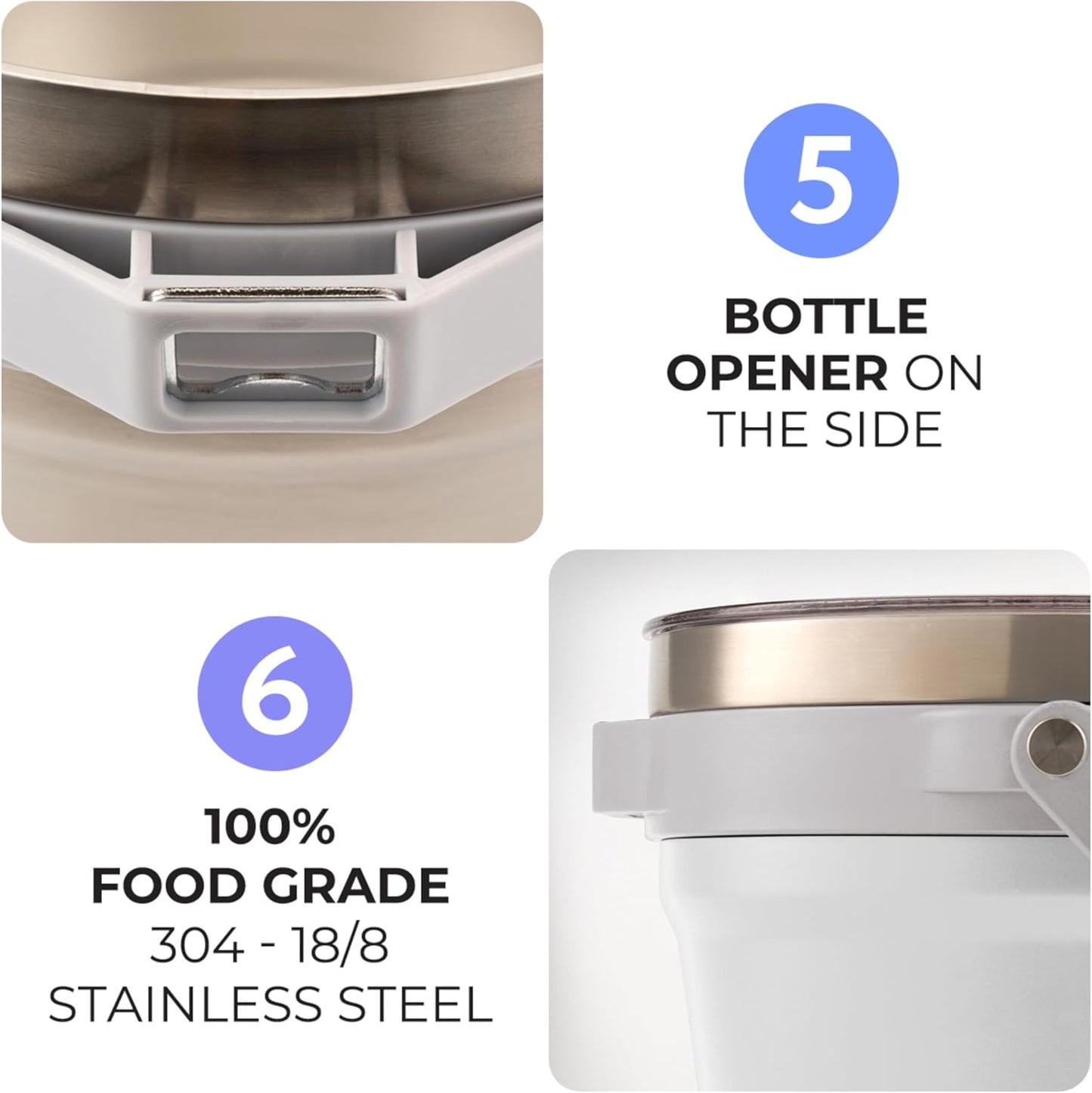 Large Insulated Ice Bucket with Lid – Stainless Steel Ice Bucket and Scoop – Ice Buckets for Parties, Bars – Ice Bucket with Lid and Scoop – Outdoor Ice Bucket, Cocktail Use (Black)