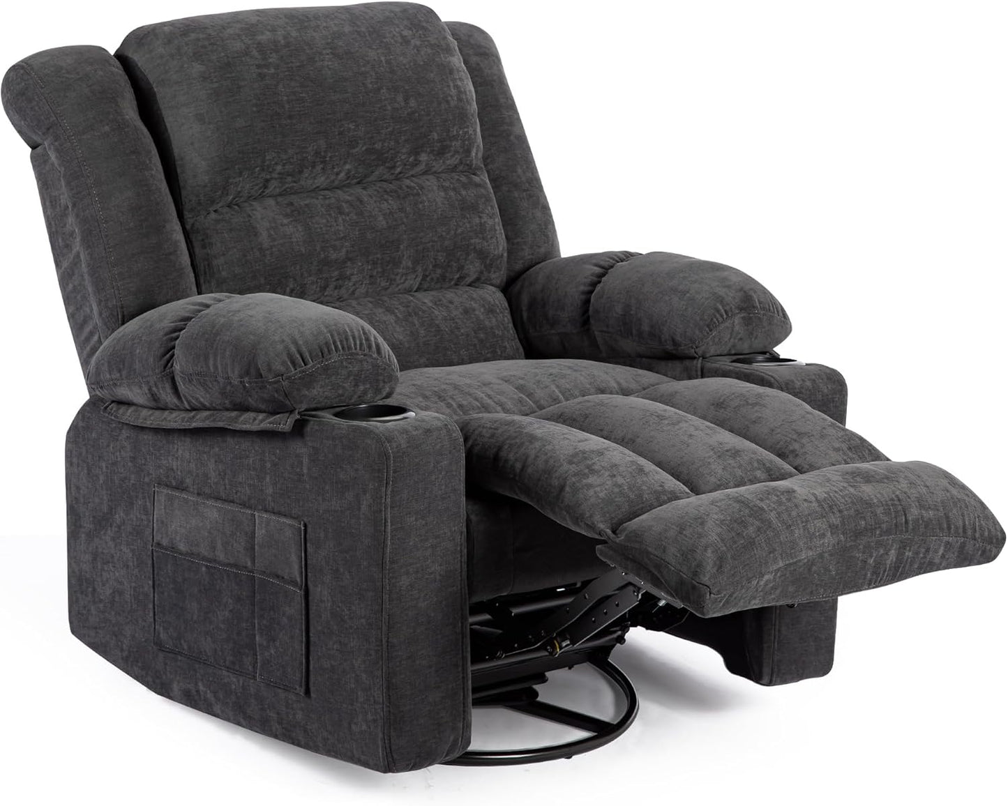 Recliner Chair Rocker Modern Ergonomic Lounge 360 Degree Swivel Single Sofa Seat Living Room Lounge Recliners on Clearance Foam Filling