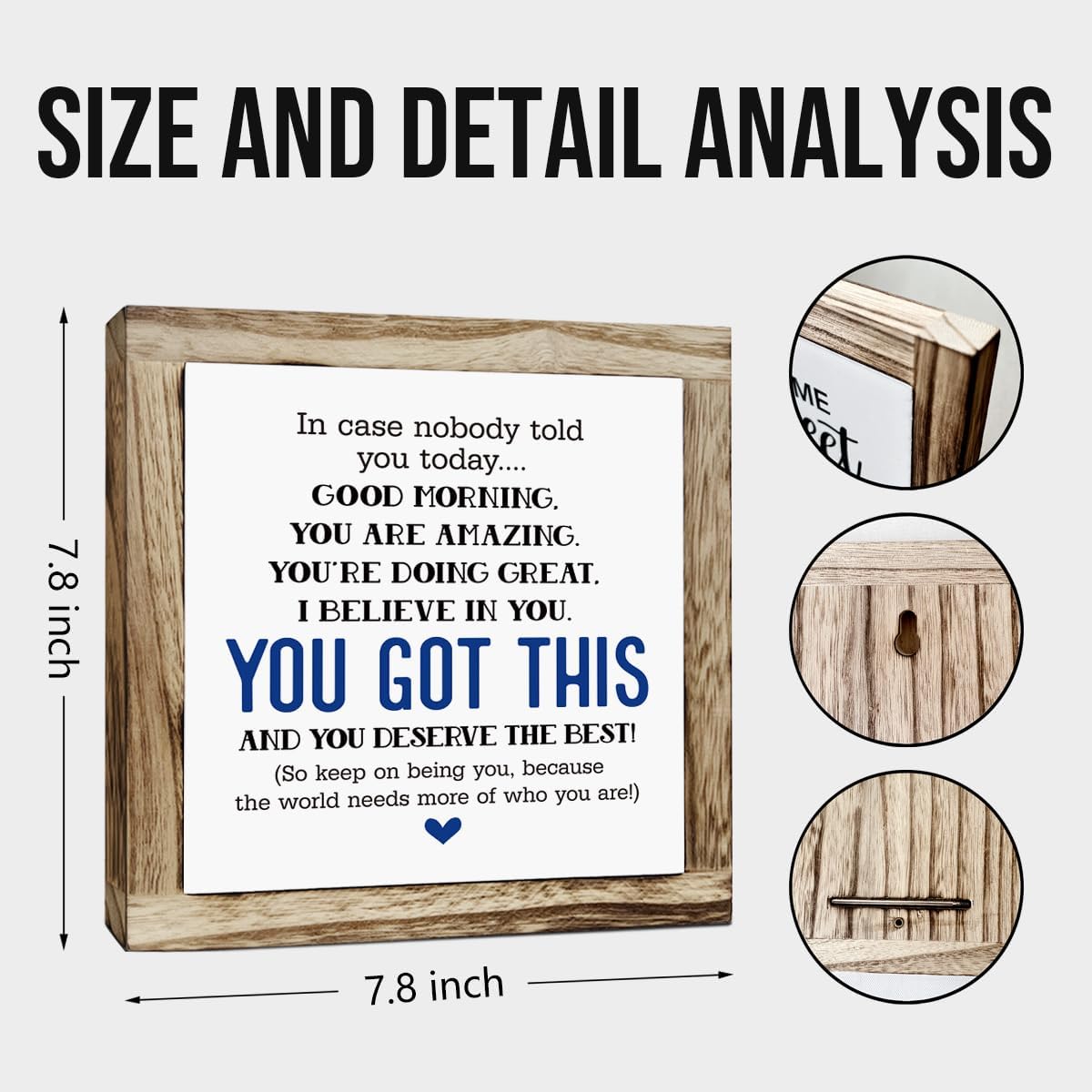 nspirational Wood Sign, Wooden Plaques Table Decor, Office Desk Sign, Farmhouse Home Decorate, Affirmation Signs Decorate Gift, Encouragement Gift, In Case No Nobody Told You Today Signs