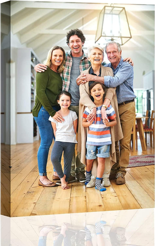 Laoife Custom Canvas Prints with Your Photos 12"x18", Canvas Photo Prints Custom, Personalized Canvas Wall Art for Office Home Bedroom Living Room Wall Decor, Gift for Father's Day Birthday Wedding