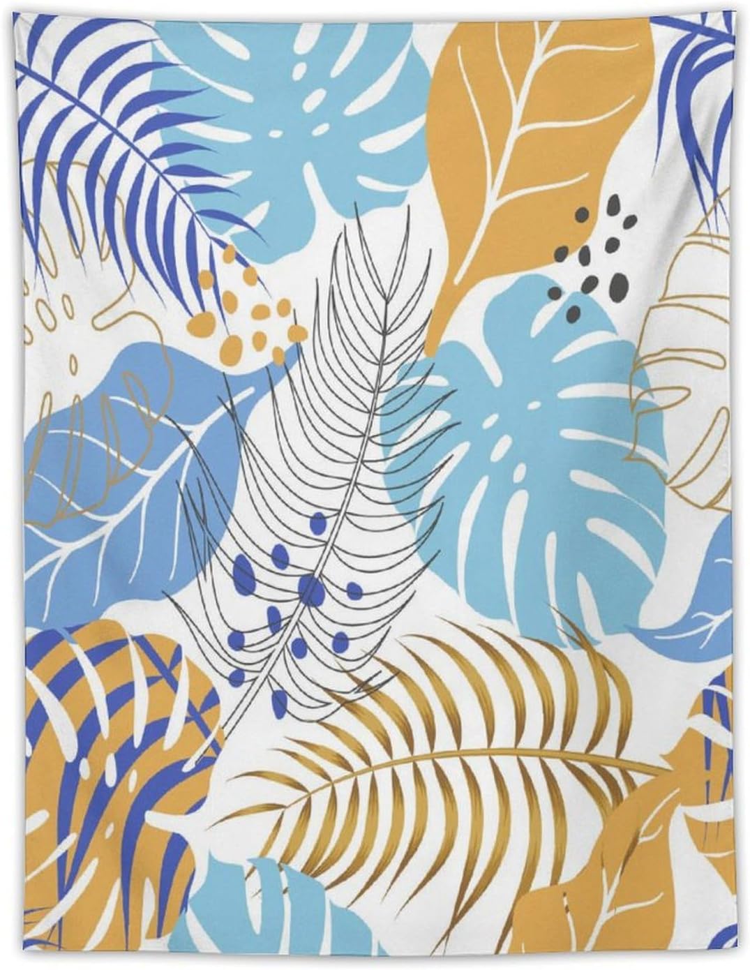 ICMOLYYENLO Tropical Palm Leaves Wall Tapestry, Wall Art for Room Decoration Beautiful Wall Hanging for Bedroom Living Room Dormitory Apartment 40x60 Inch