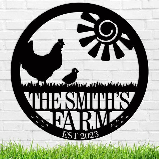 Personalized Chicken Farm Sign, Custom Chicken Coop Signs
