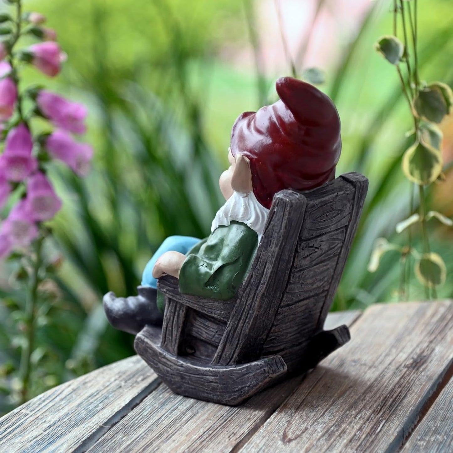 OwMell Drinking Wine Garden Gnome Statue Decoration 7.3" Figurine Ornament for Indoor Outdoor Home Patio Yard Lawn - Wine