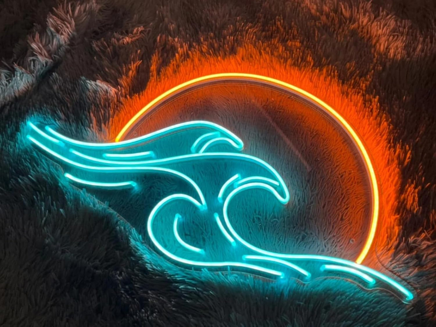 LED Decorative Lights USB Mountains Sunrise Sunset Led Neon Signs Home Decoration Wall Art Holiday Gift Brightness Adjustable 15.7''x15''