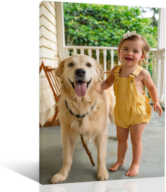 Personalized Pictures with Photos Custom Poster Wall Art Prints Customize Canvas Wall Picture Framed Prints for Living Room Wall Art 16x24in