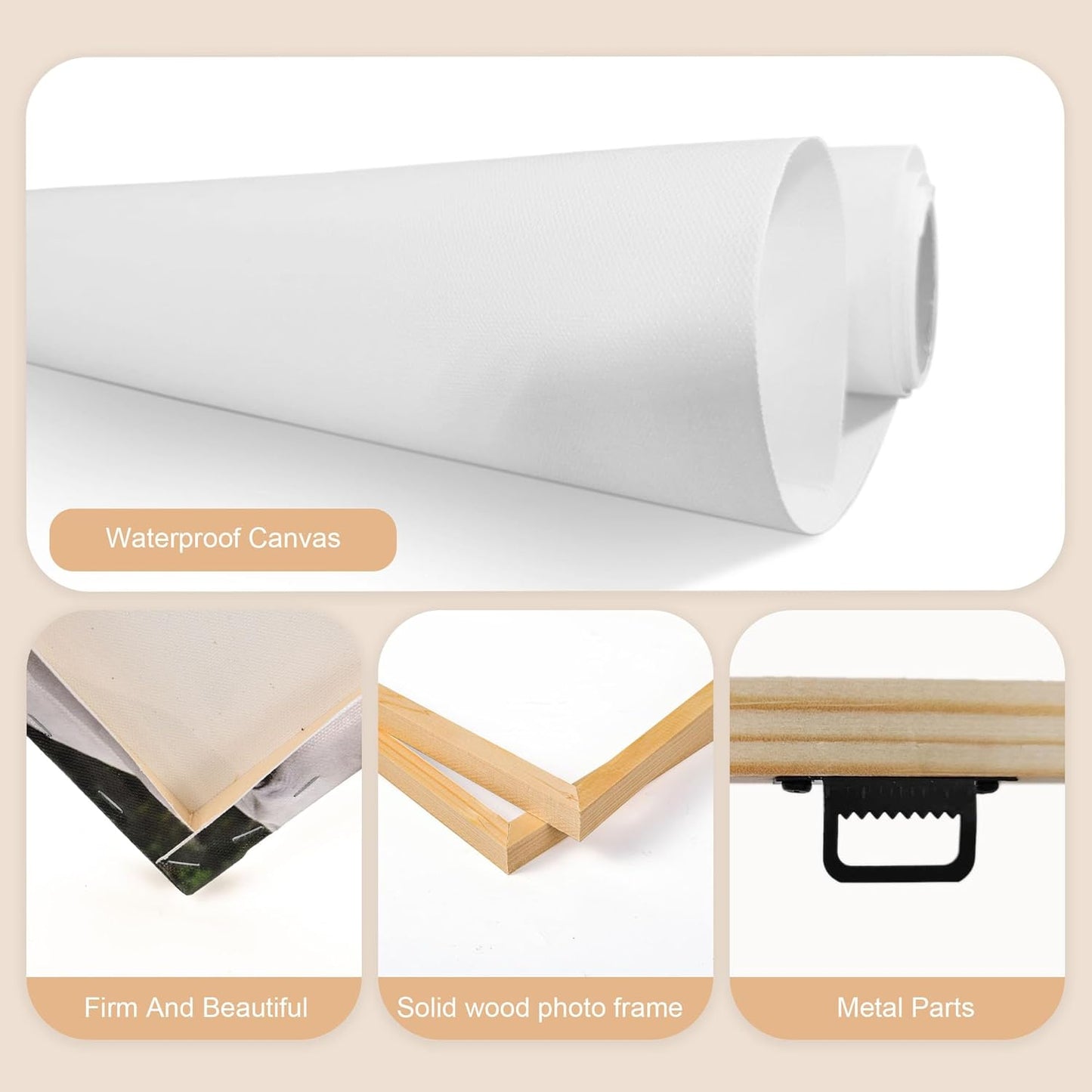 Tapuayts Personalized Custom Canvas Poster: Upload Your Image/Photo for Custom Photo-to-Poster Printing, Quality Wall Art Print (12" X 16")