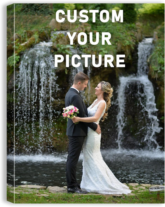 xzartdiy Custom Canvas Prints with Your Photos - Personalized Picture Print Customized Gifts for Family Home Office Wall Art Decor, Wrapped Canvas 18x24inch