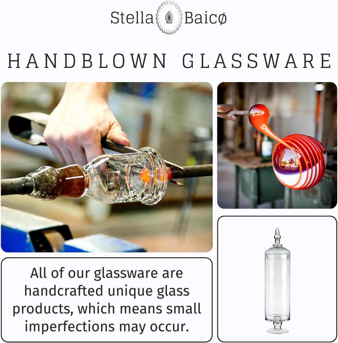 Large Glass Apothecary Jars with Lids, Tall Glass Canister, Candy Jar for Candy Buffet, Classic Footed Decorative Jars for Wedding and Party (Height: 20", Diameter: 5.5")