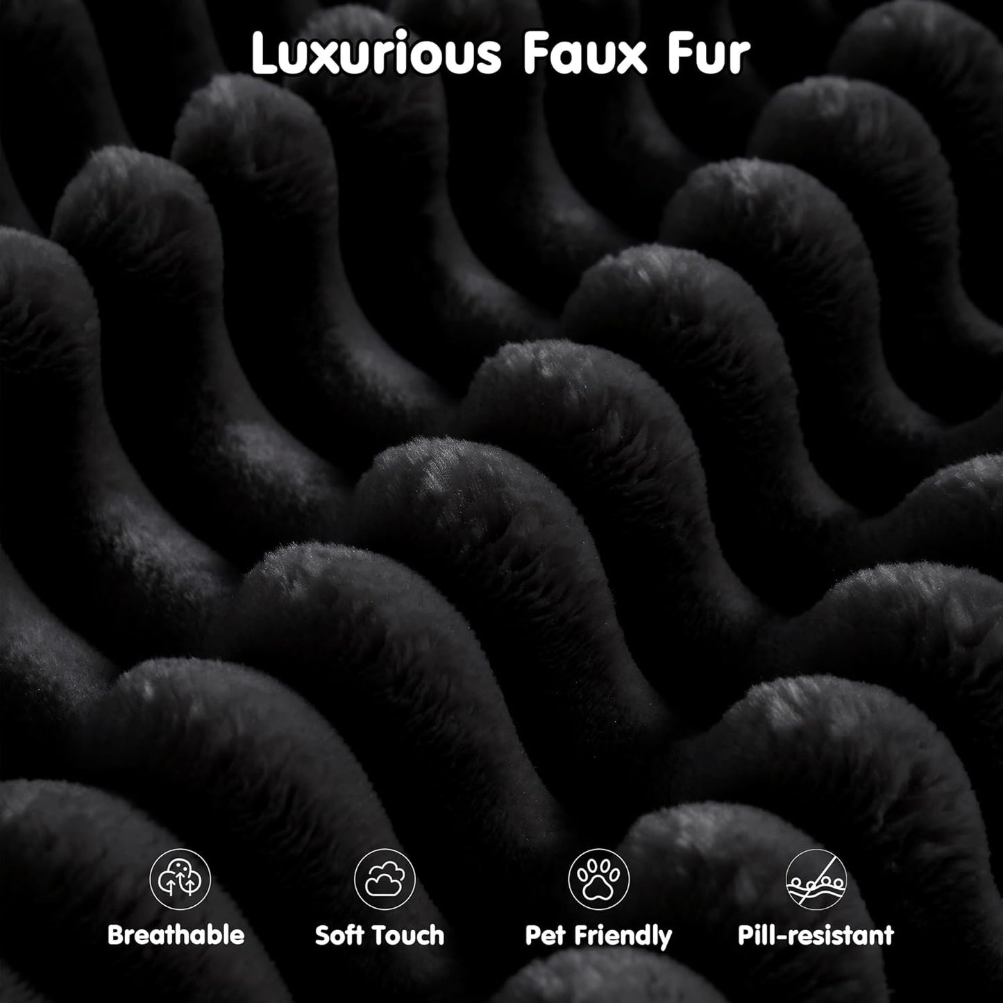 ovios 81" Oversized Sectional Double Lounge Chaise with Cloud Plush Sofa Bed, No Assembly Required, Fluffy Modern Sleeper Loveseat Chair for Indoor Living Room Bedroom Reading, Black (Plush Fabric)